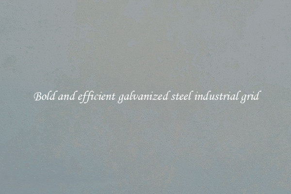 Bold and efficient galvanized steel industrial grid