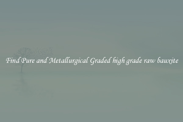 Find Pure and Metallurgical Graded high grade raw bauxite