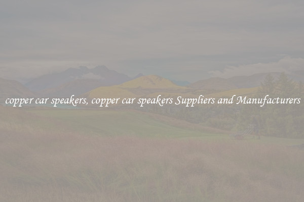 copper car speakers, copper car speakers Suppliers and Manufacturers