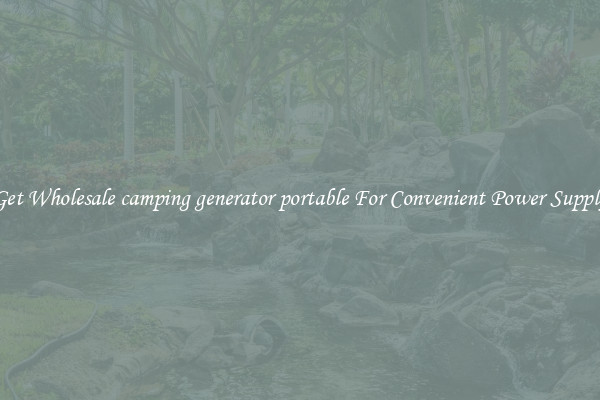 Get Wholesale camping generator portable For Convenient Power Supply