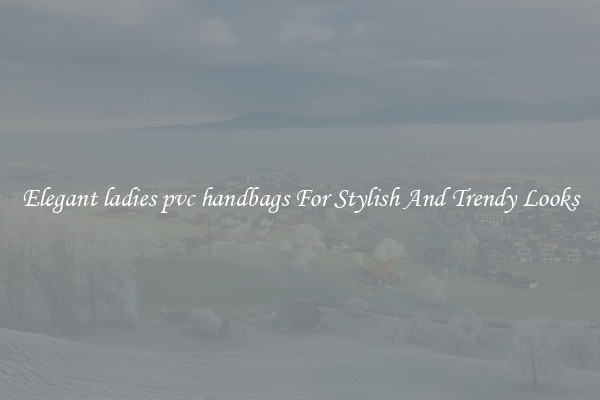 Elegant ladies pvc handbags For Stylish And Trendy Looks