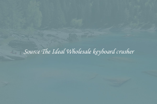 Source The Ideal Wholesale keyboard crusher