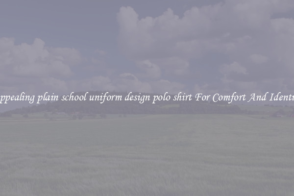 Appealing plain school uniform design polo shirt For Comfort And Identity