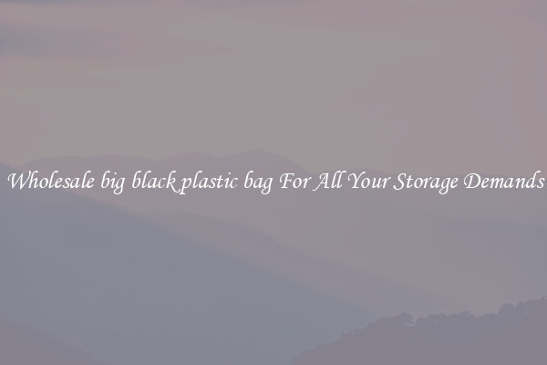 Wholesale big black plastic bag For All Your Storage Demands