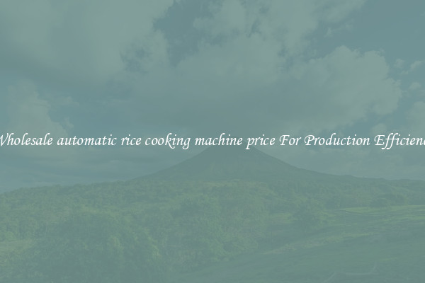 Wholesale automatic rice cooking machine price For Production Efficiency