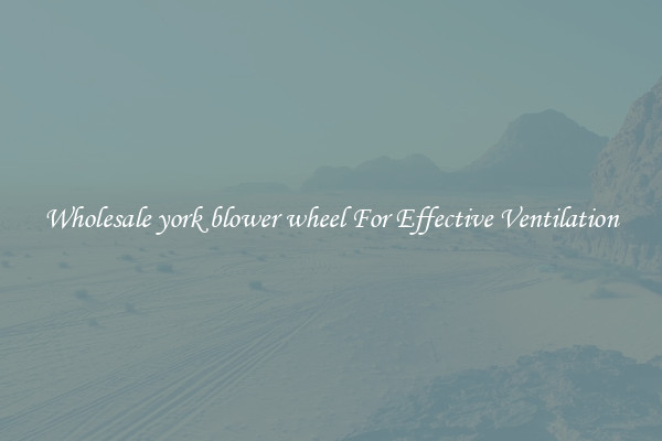 Wholesale york blower wheel For Effective Ventilation