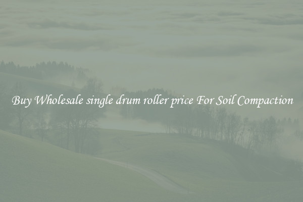 Buy Wholesale single drum roller price For Soil Compaction
