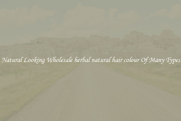 Natural Looking Wholesale herbal natural hair colour Of Many Types